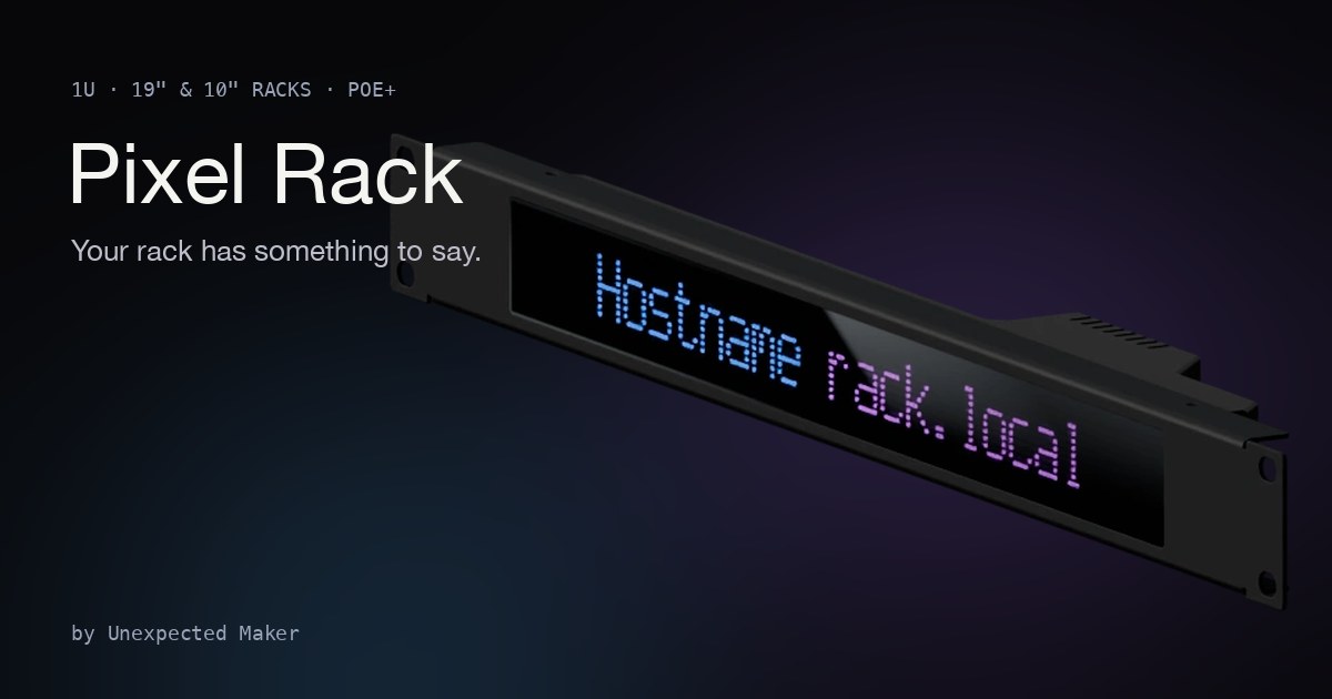 Pixel Rack – a 1U RGB LED display for your rack, by Unexpected Maker